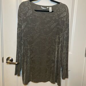 French Laundry Green Long Sleeve Top